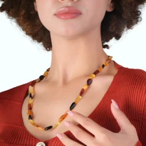 Kehribar Kadın Kolye Adornments QX Serisi